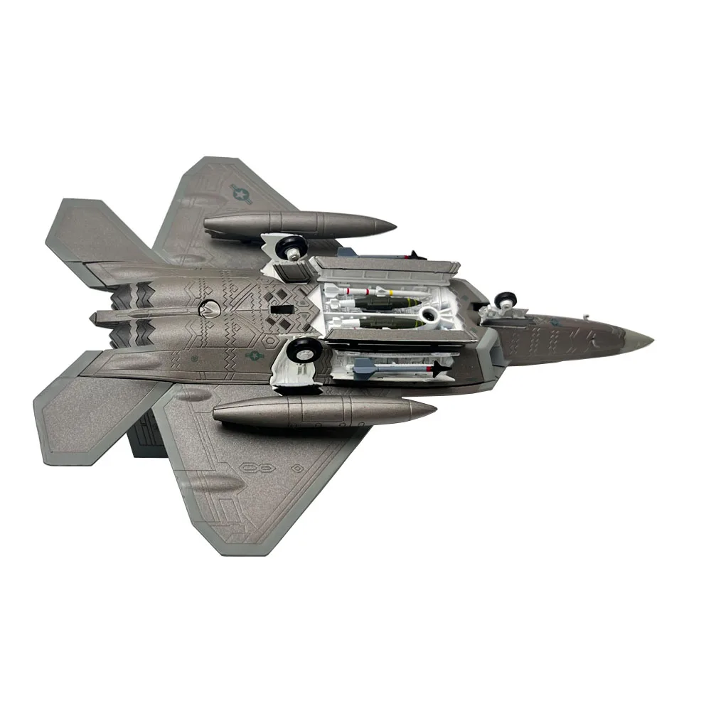 1:100 1/100 Scale US Lockheed Martin F-22 F22 Raptor Fighter Plane Diecast Metal Airplane Aircraft Model Children Gift Toy
