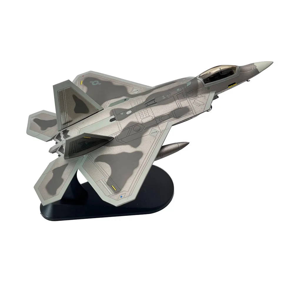 1:100 1/100 Scale US Lockheed Martin F-22 F22 Raptor Fighter Plane Diecast Metal Airplane Aircraft Model Children Gift Toy