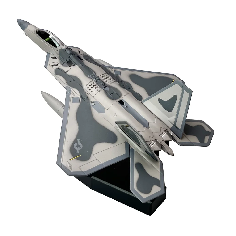 1:100 1/100 Scale US Lockheed Martin F-22 F22 Raptor Fighter Plane Diecast Metal Airplane Aircraft Model Children Gift Toy