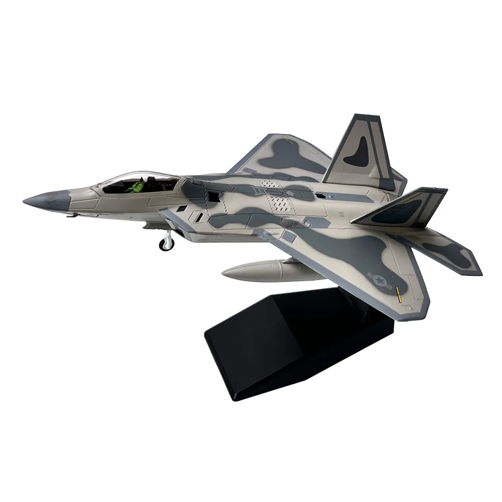 1:100 1/100 Scale US Lockheed Martin F-22 F22 Raptor Fighter Plane Diecast Metal Airplane Aircraft Model Children Gift Toy