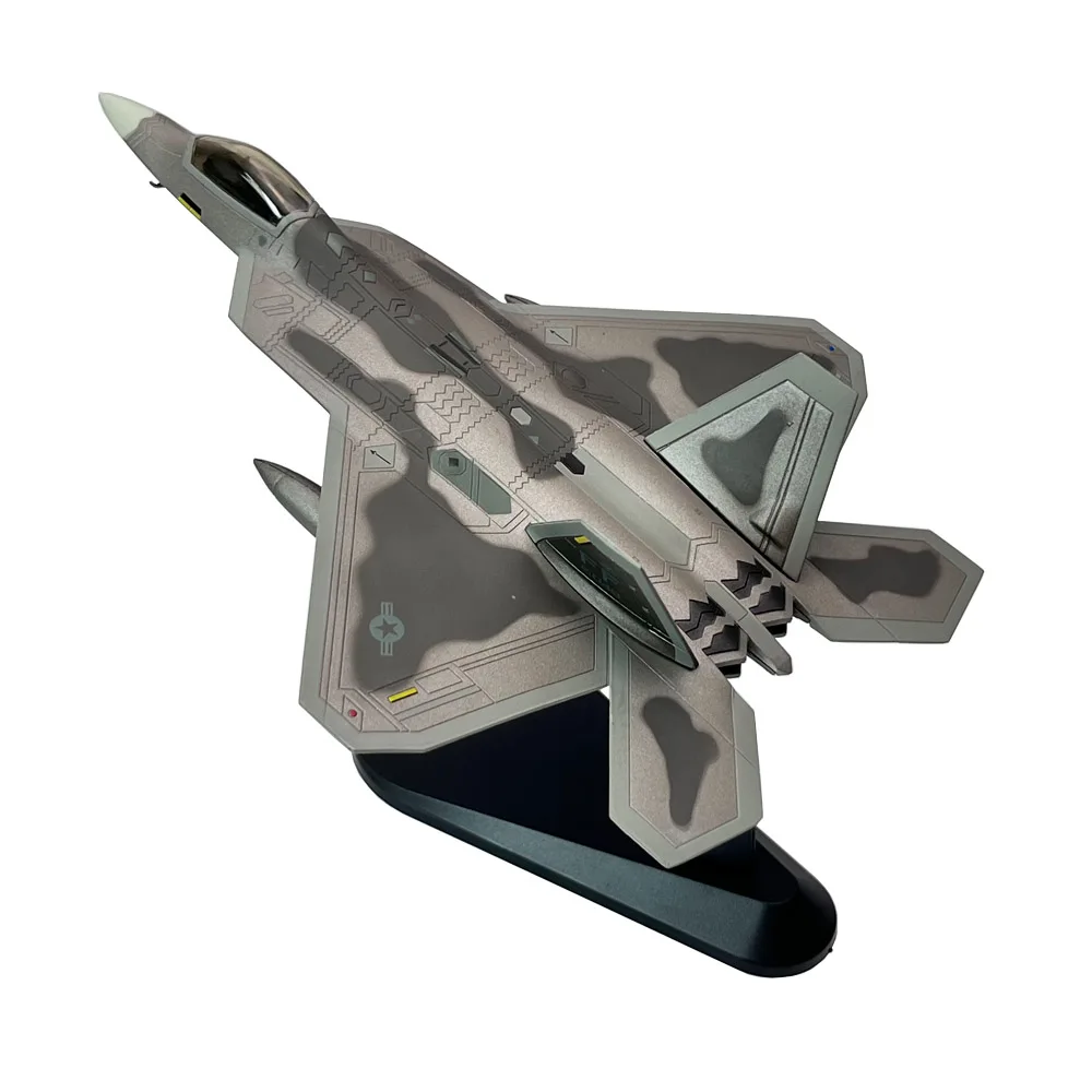 1:100 1/100 Scale US Lockheed Martin F-22 F22 Raptor Fighter Plane Diecast Metal Airplane Aircraft Model Children Gift Toy
