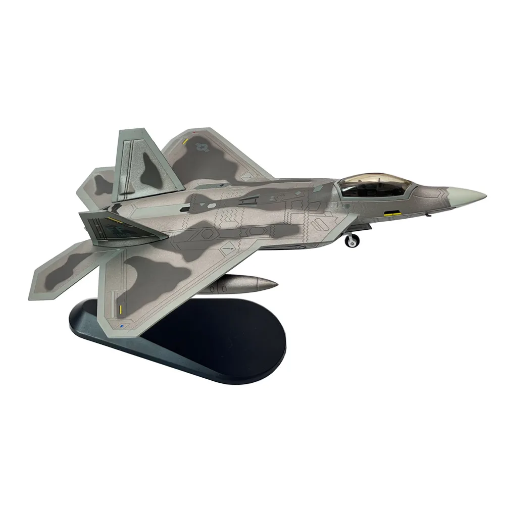 1:100 1/100 Scale US Lockheed Martin F-22 F22 Raptor Fighter Plane Diecast Metal Airplane Aircraft Model Children Gift Toy
