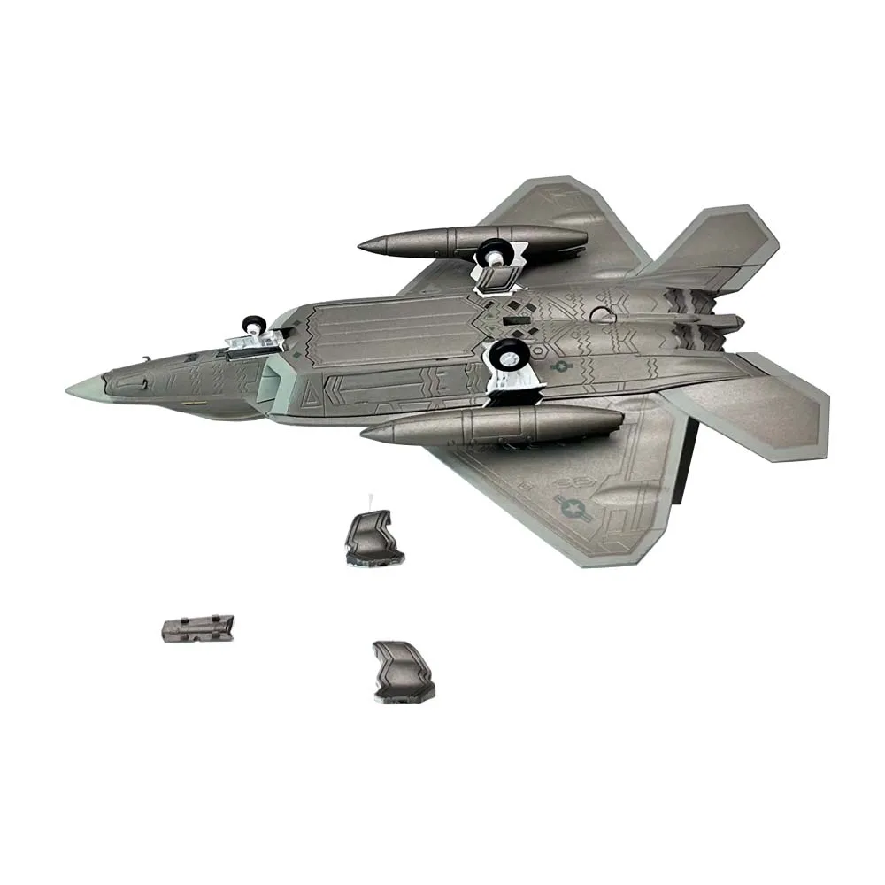 1:100 1/100 Scale US Lockheed Martin F-22 F22 Raptor Fighter Plane Diecast Metal Airplane Aircraft Model Children Gift Toy