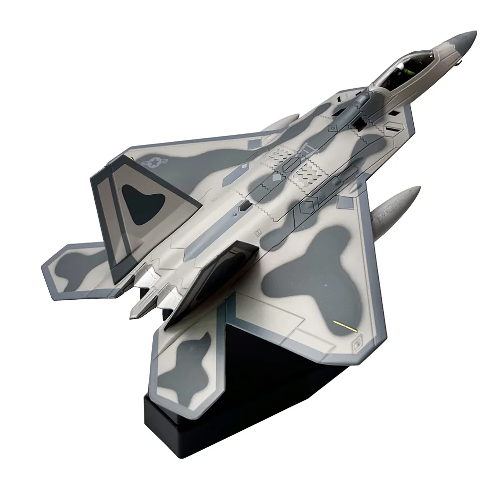 1:100 1/100 Scale US Lockheed Martin F-22 F22 Raptor Fighter Plane Diecast Metal Airplane Aircraft Model Children Gift Toy