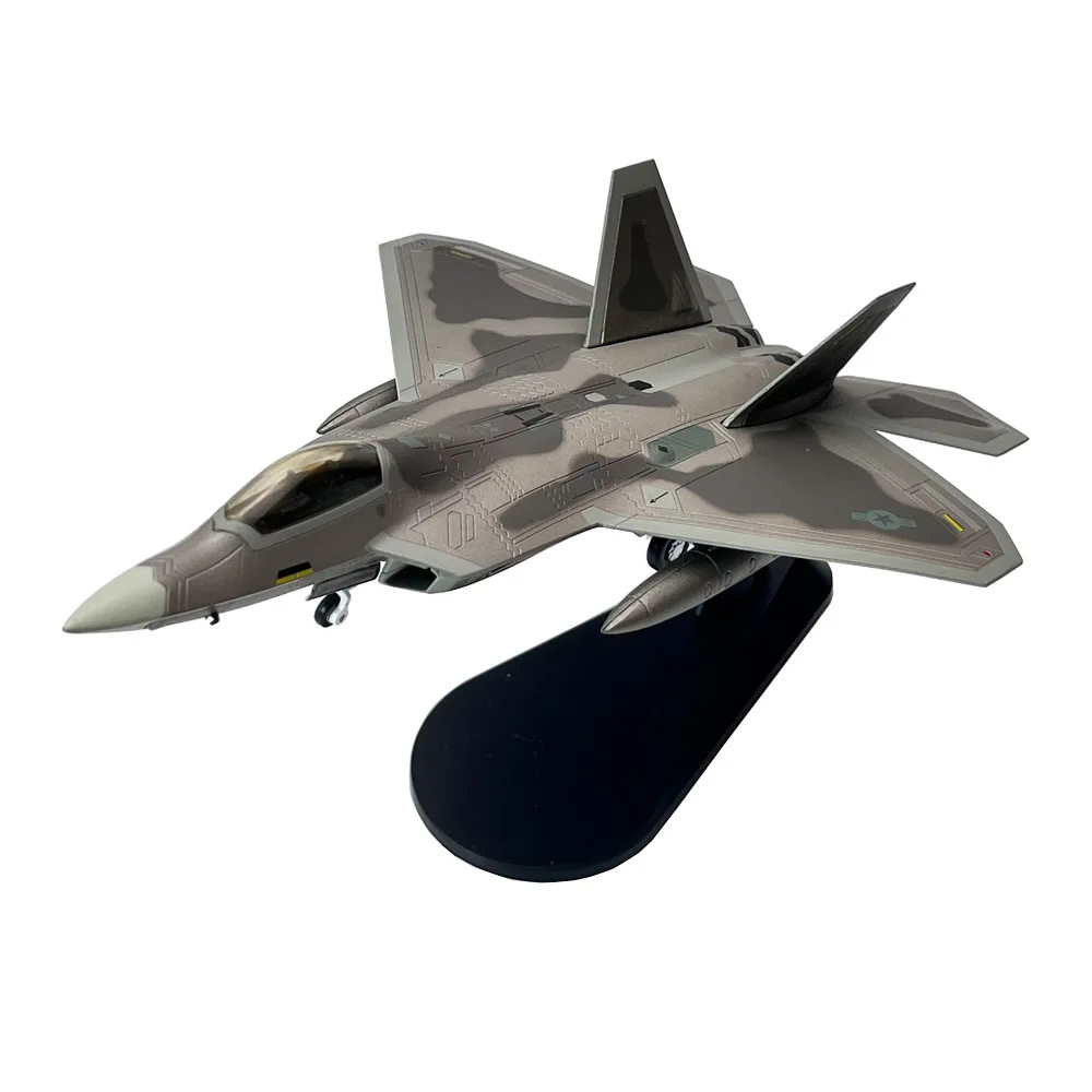 1:100 1/100 Scale US Lockheed Martin F-22 F22 Raptor Fighter Plane Diecast Metal Airplane Aircraft Model Children Gift Toy
