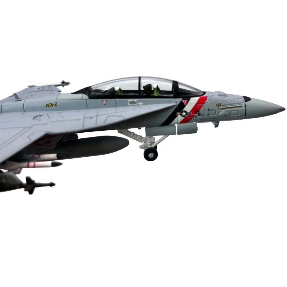 1/100 Scale US F18 F/A-18F Super Hornet VFA-2 Fighter Jet Airplane Aircraft Metal Military Plane Toy Model Collection Gift 1/100 Scale US F18 F/A-18F Super Hornet VFA-2 Fighter Jet Airplane Aircraft Metal Military Plane Toy Model Collection Gift