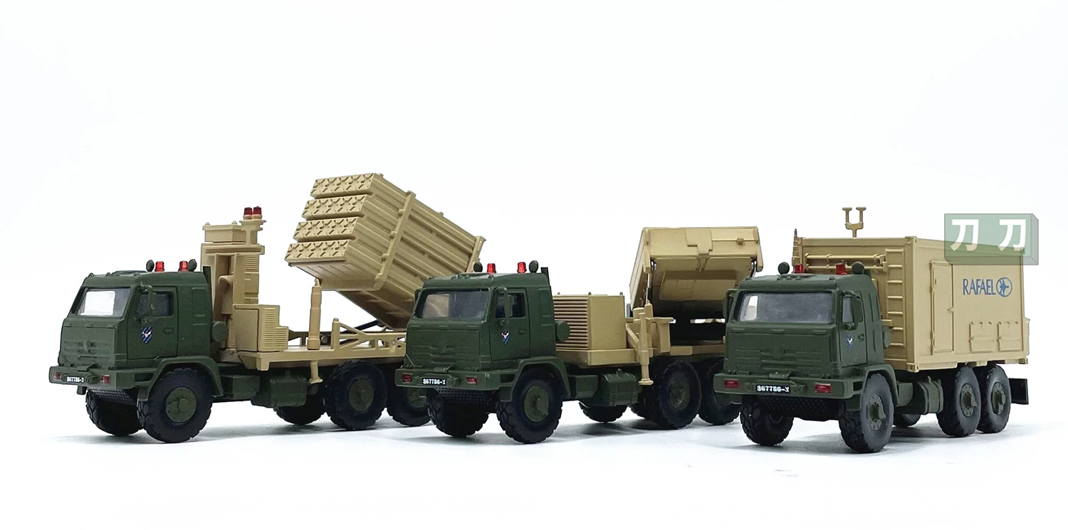 Diecast 1:72 Scale Iron Dome Defense System Missile Transport Vehicle Alloy Finished Military Tank Model Simulation Decoration