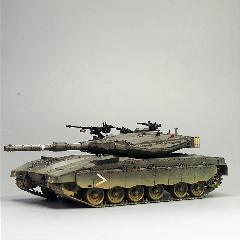 1:72 Scale Merkava 3D Main Battle Tank Militarized Combat Crawler Vehicle Model Collection Toy Gift