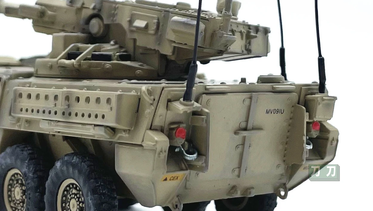 1:72 Scale Sand Color Simulation Finished Model of US M1128 Stryker Mobile Militarized Combat Eight-wheeled Armored Vehicle