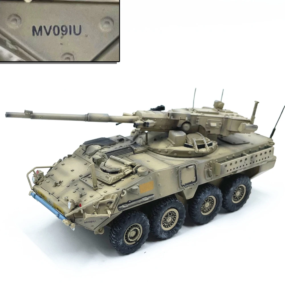 1:72 Scale Sand Color Simulation Finished Model of US M1128 Stryker Mobile Militarized Combat Eight-wheeled Armored Vehicle