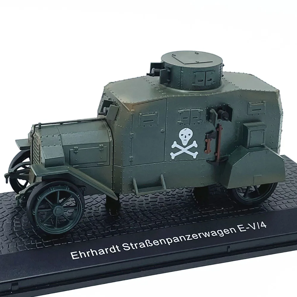 Diecast 1: 43 Scale German EV4 vehicle tank model Decorative Alloy Military Chariot Model Toys Gift Collectible