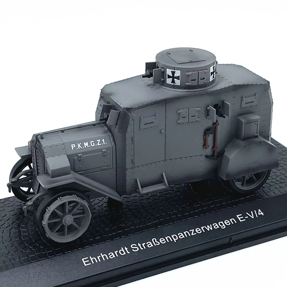 Diecast 1: 43 Scale German EV4 vehicle tank model Decorative Alloy Military Chariot Model Toys Gift Collectible