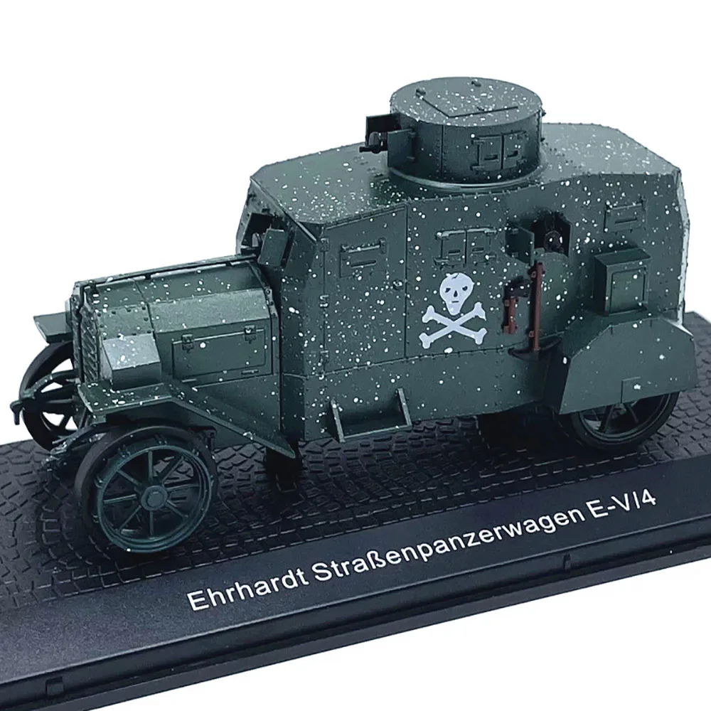Diecast 1: 43 Scale German EV4 vehicle tank model Decorative Alloy Military Chariot Model Toys Gift Collectible