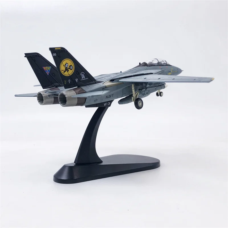 Diecast 1/100 Scale US F-14D F14 VF-31cat Military Aircraft Model Collection Variable Wing Mode Interchangeable Diecast 1/100 Scale US F-14D F14 VF-31cat Military Aircraft Model Collection Variable Wing Mode Interchangeable