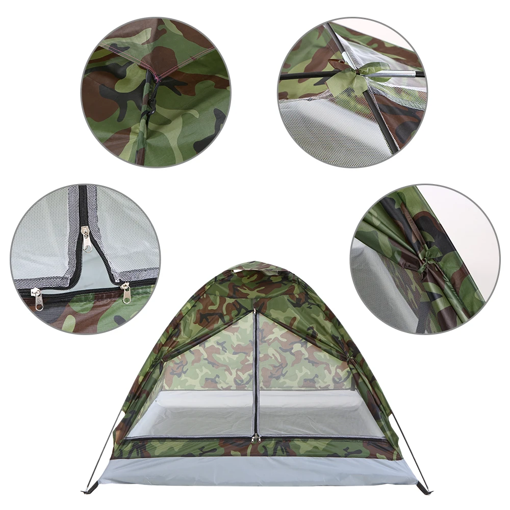 TOMSHOO Camping Tent for 2 Person Single Layer Outdoor Portable Camouflage Summer Tent for Outdoor Camping Traveling Tent TOMSHOO Camping Tent for 2 Person Single Layer Outdoor Portable Camouflage Summer Tent for Outdoor Camping Traveling Tent