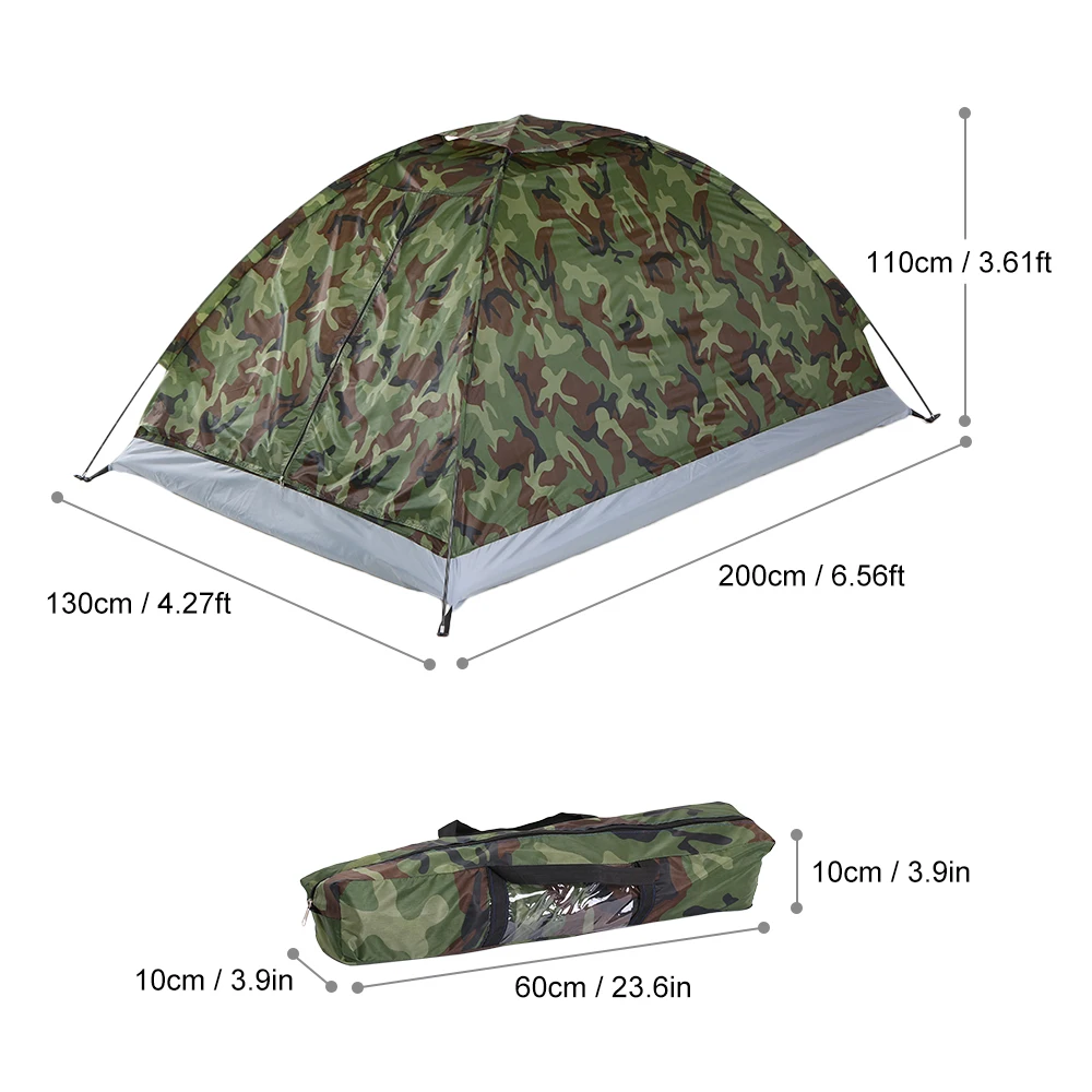 TOMSHOO Camping Tent for 2 Person Single Layer Outdoor Portable Camouflage Summer Tent for Outdoor Camping Traveling Tent TOMSHOO Camping Tent for 2 Person Single Layer Outdoor Portable Camouflage Summer Tent for Outdoor Camping Traveling Tent