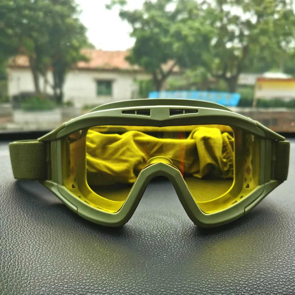 Outdoor tactical glasses, desert locust military fan goggles, dust-proof shooting, motorcycle CS shock resistant sports glasses