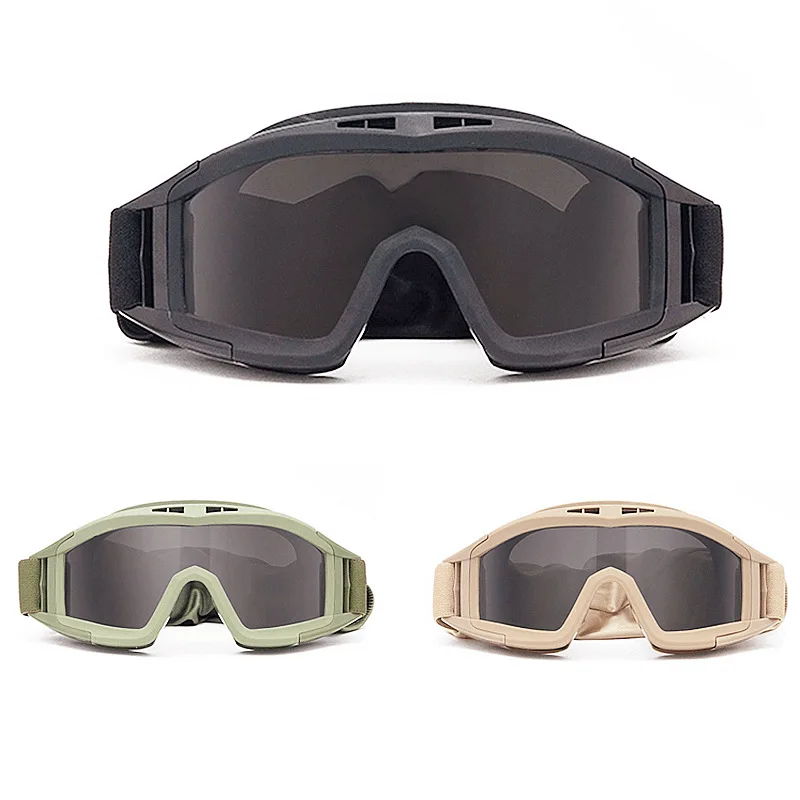Outdoor tactical glasses, desert locust military fan goggles, dust-proof shooting, motorcycle CS shock resistant sports glasses