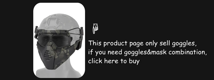 Tactical Airsoft Paintball Goggles Windproof Anti Fog CS Wargame Hiking Protection Goggles Fits for Tactical Helmet