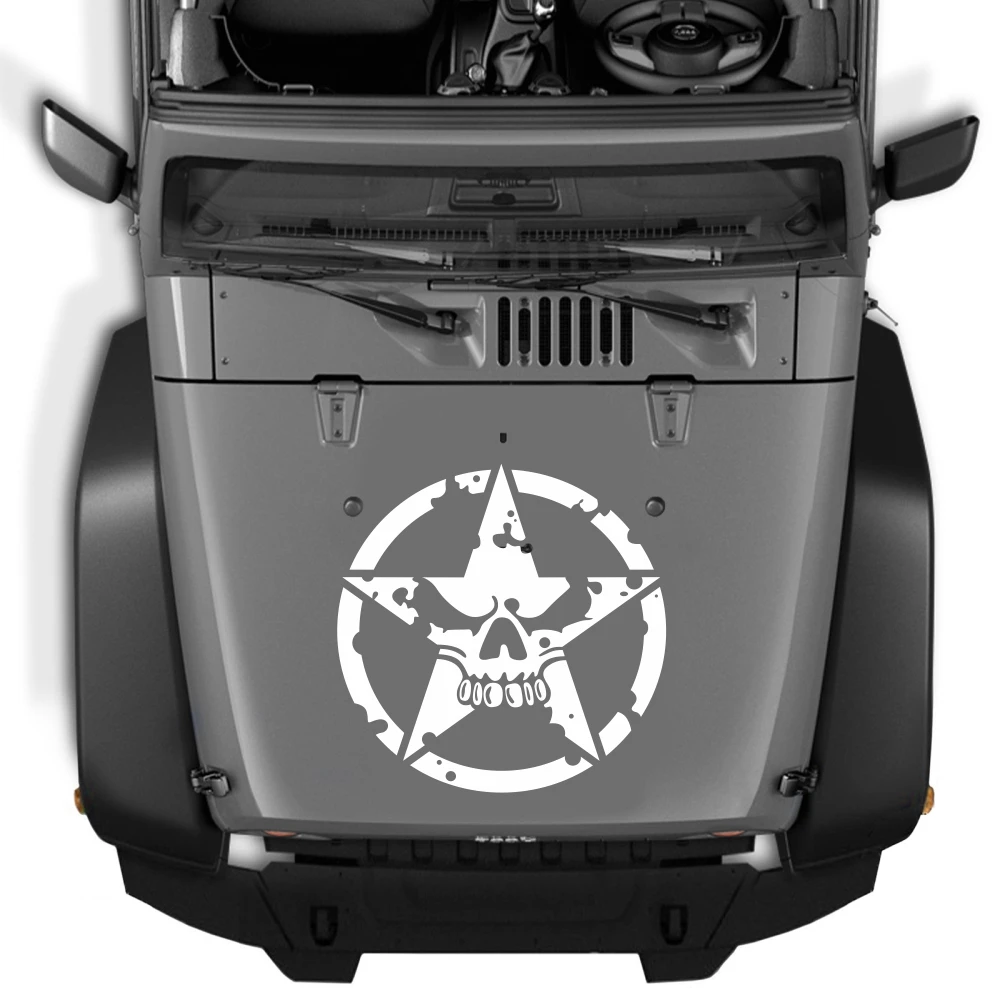 Autocollant De Capot Militaire Doordash Pour Jeep Wrangler TJ/LJ/JK - Vinyle étanche, Amovible - Décoration Style Army Stripes