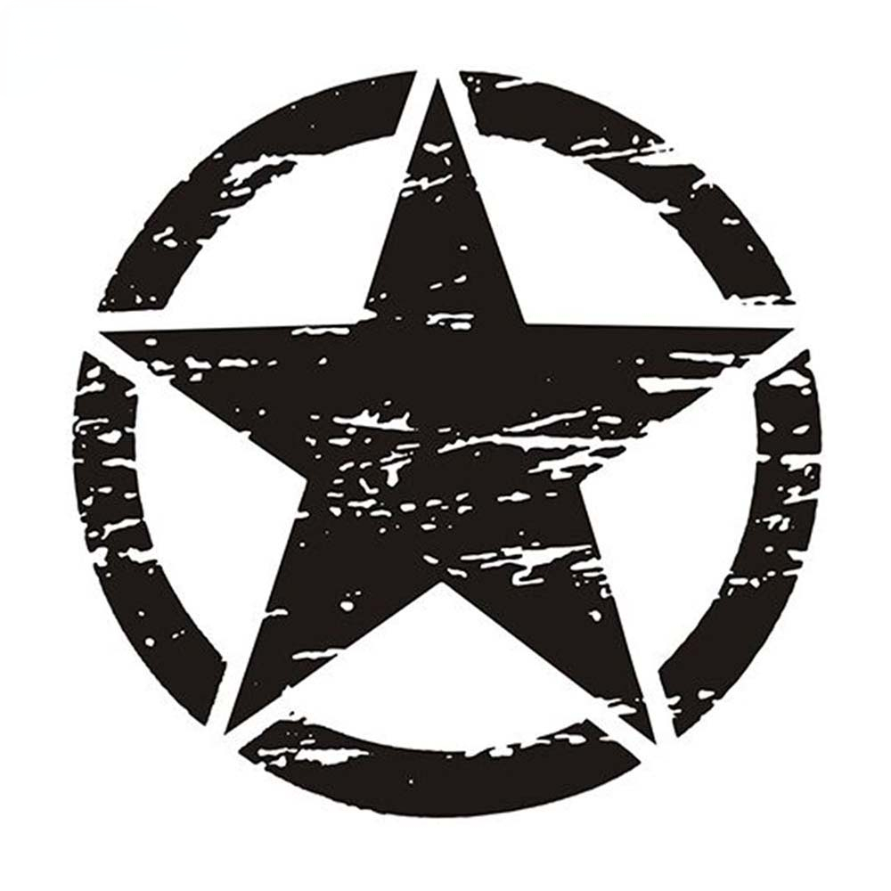 Jpct Military Army star cover graphic decal for automobile exterior decoration, waterproof Vinyl Sticker for helmet, 15cmx15cm