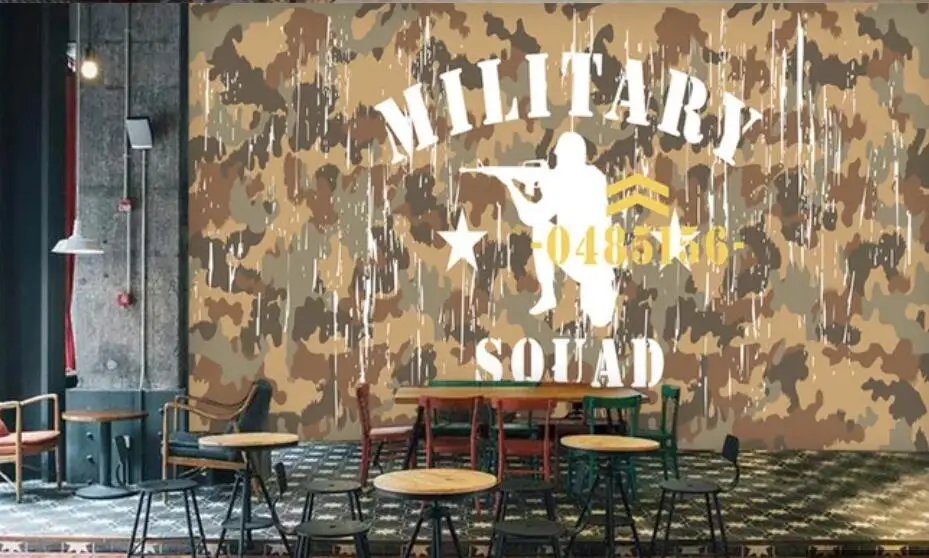 wellyu Customized large murals fashion home improvement HD wide camouflage military theme background wall wallpaper