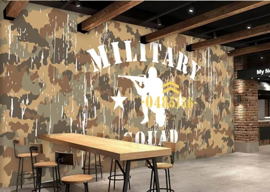 wellyu Customized large murals fashion home improvement HD wide camouflage military theme background wall wallpaper