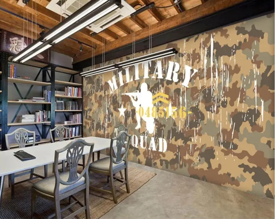 wellyu Customized large murals fashion home improvement HD wide camouflage military theme background wall wallpaper