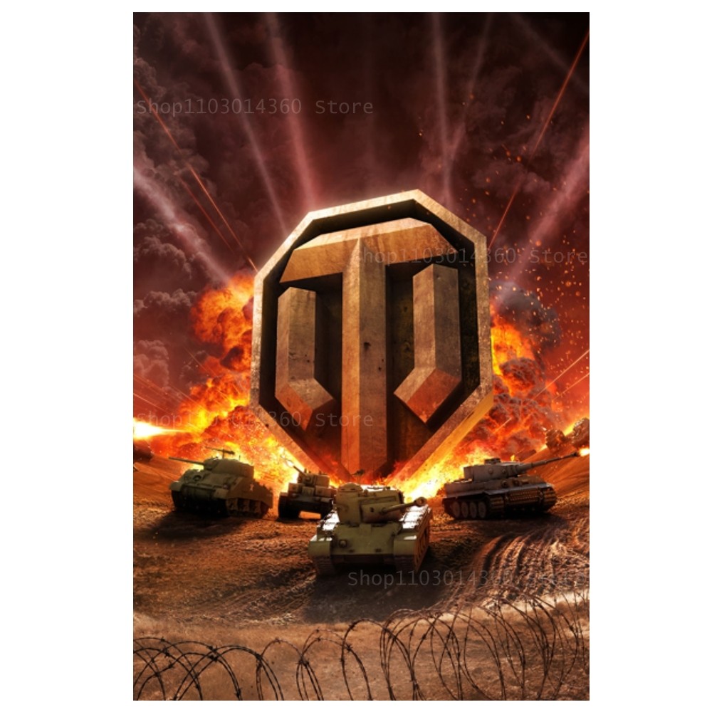 World of Tanks Game Poster Canvas Printing Painting Bedroom Study Studio Living Room Wall Art Decoration