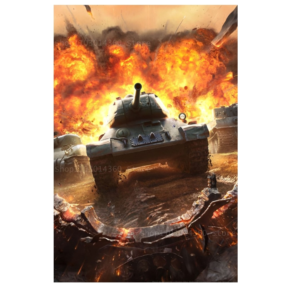 World of Tanks Game Poster Canvas Printing Painting Bedroom Study Studio Living Room Wall Art Decoration