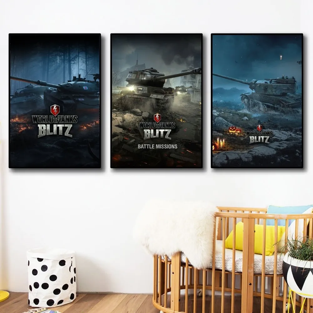World of Tanks Game Poster Canvas Printing Painting Bedroom Study Studio Living Room Wall Art Decoration