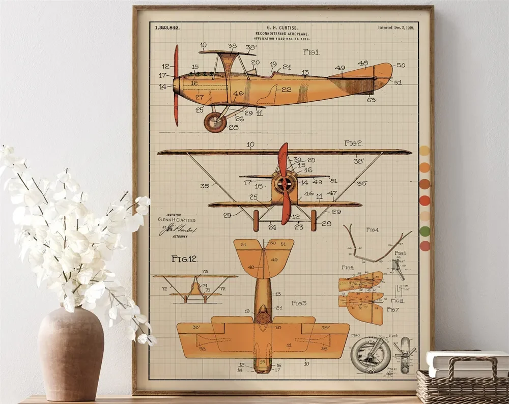 Retro Airplane Drawings 80 90s Poster Print Posters For Living kids Room Canvas Painting Art Home Decoration Wall Decor Picture Retro Airplane Drawings 80 90s Poster Print Posters For Living kids Room Canvas Painting Art Home Decoration Wall Decor Picture