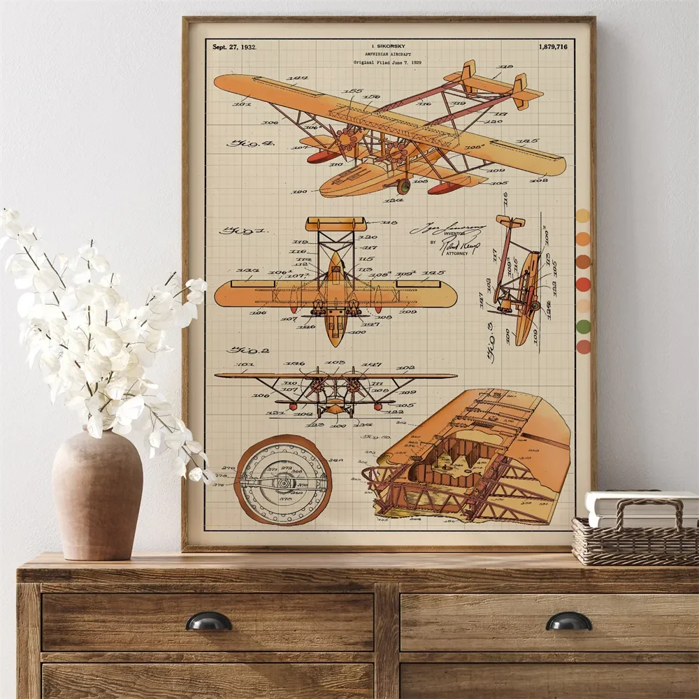 Retro Airplane Drawings 80 90s Poster Print Posters For Living kids Room Canvas Painting Art Home Decoration Wall Decor Picture Retro Airplane Drawings 80 90s Poster Print Posters For Living kids Room Canvas Painting Art Home Decoration Wall Decor Picture