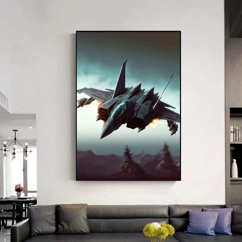 Jet Fighter Photo Just For Army Lovers Modern Painting Posters and Prints Canvas Wall Art Pictures for Home Living Room Cuadros