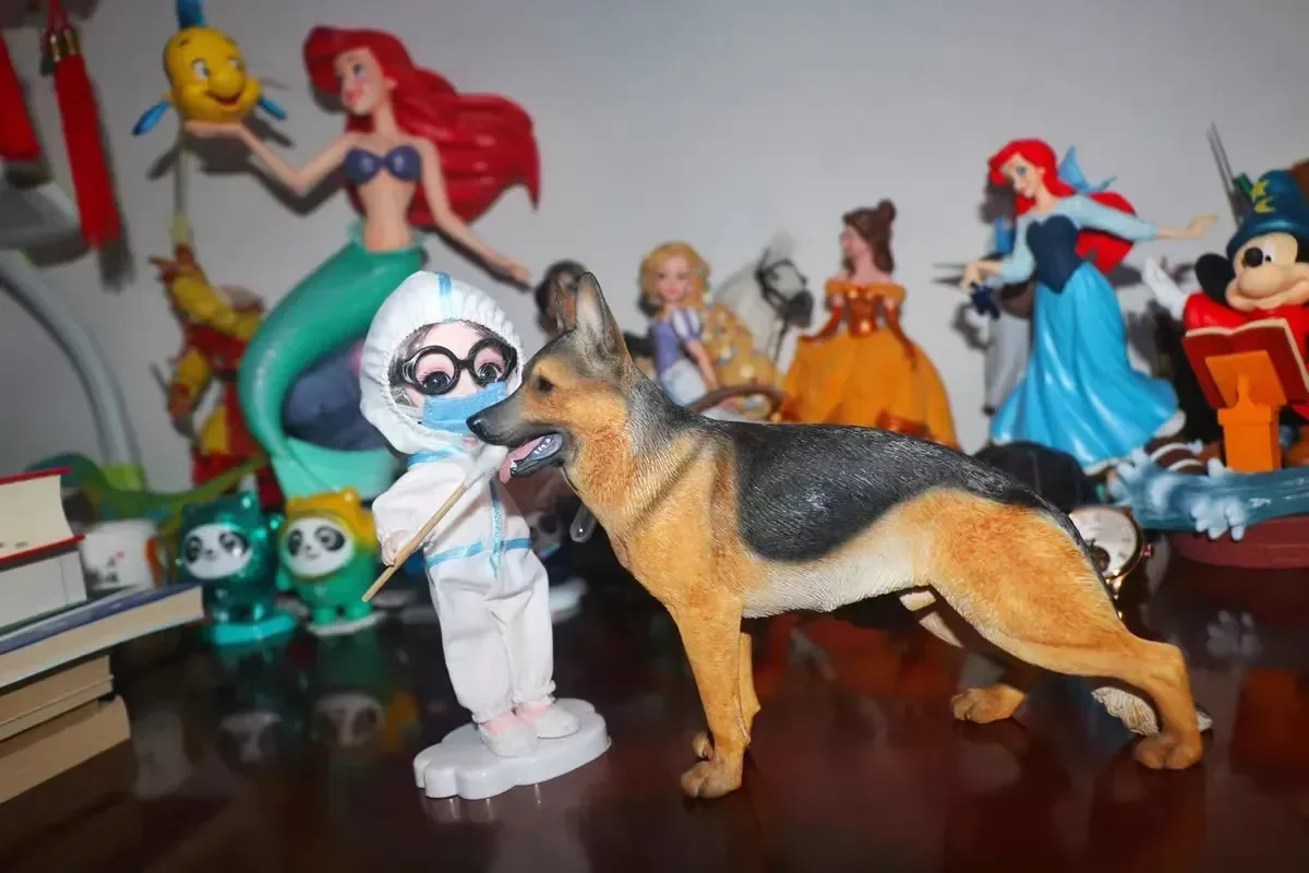 3 Colors 1/6 Scale Simulation German Shepherd Dog Police Dog Resin Model for 12 inch Action Figure Scene Accessories Decorantion 3 Colors 1/6 Scale Simulation German Shepherd Dog Police Dog Resin Model for 12 inch Action Figure Scene Accessories Decorantion