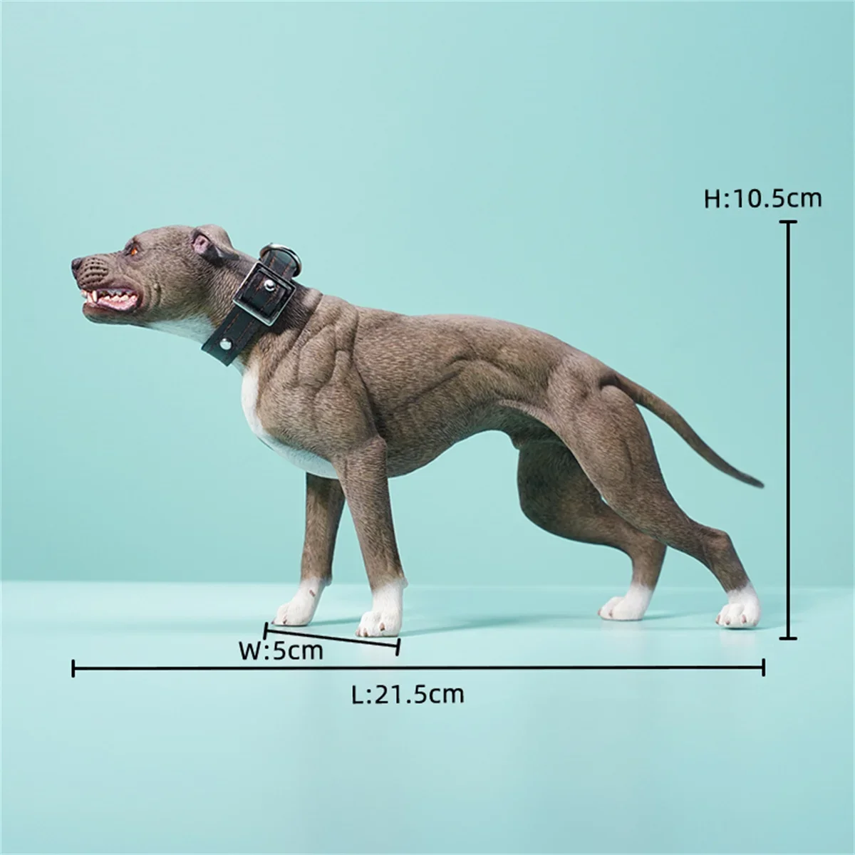 1/6 American Pit Bull Terrier Model Animal Figure Realistic Pet Dog Collector GK Decoration Kids Educational Toy Gift Adult