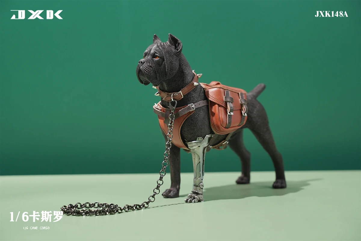 1/6 Scale Mini Dog Cute Cane Corso Animal Statue with Mechanical Leg Bag for 12inch Action Figure Model Toys Collection Gifts