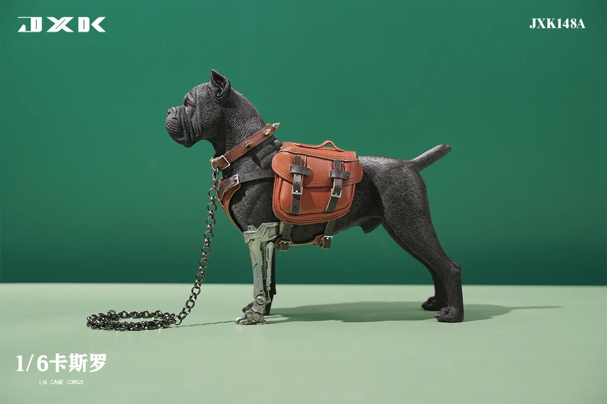1/6 Scale Mini Dog Cute Cane Corso Animal Statue with Mechanical Leg Bag for 12inch Action Figure Model Toys Collection Gifts