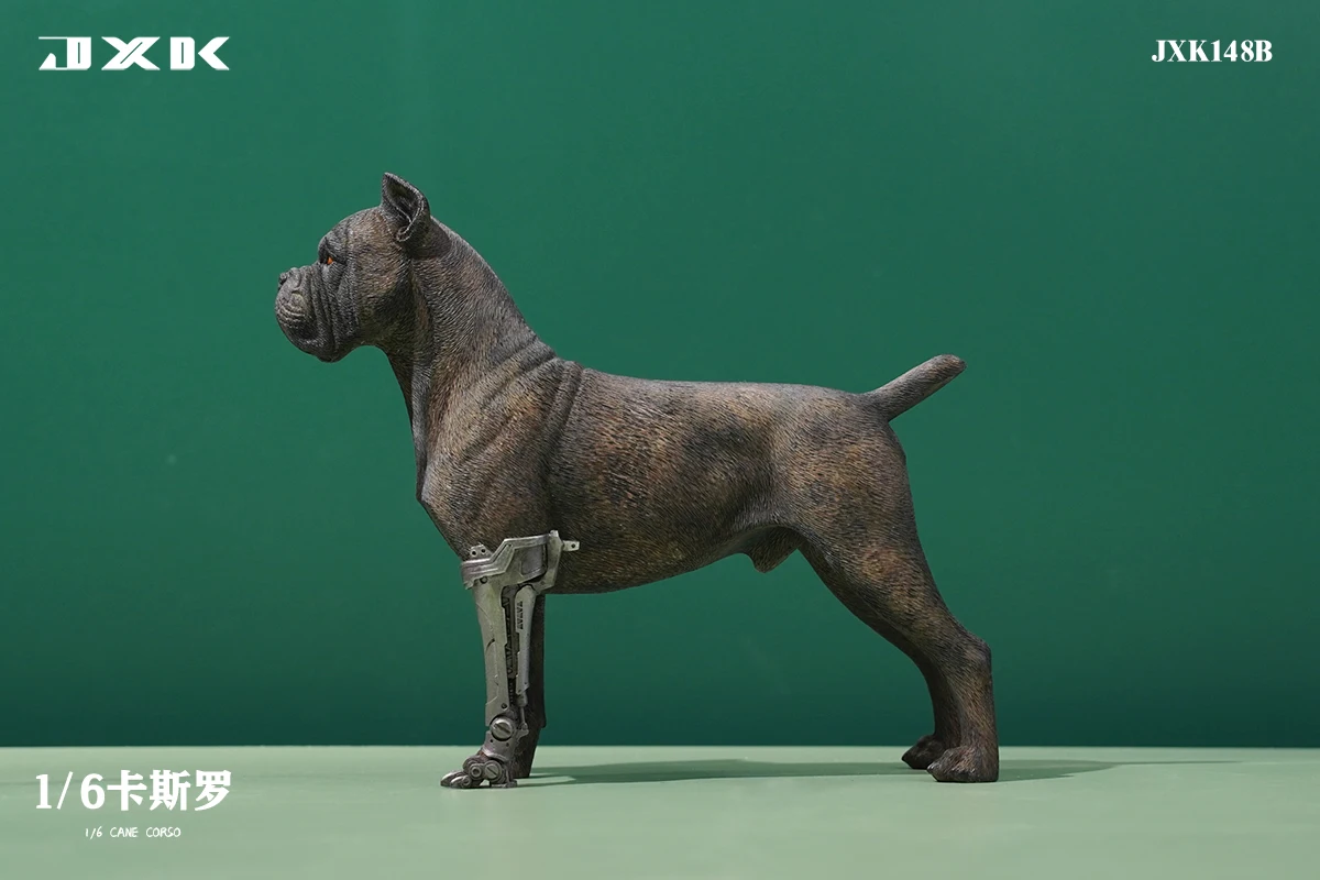1/6 Scale Mini Dog Cute Cane Corso Animal Statue with Mechanical Leg Bag for 12inch Action Figure Model Toys Collection Gifts