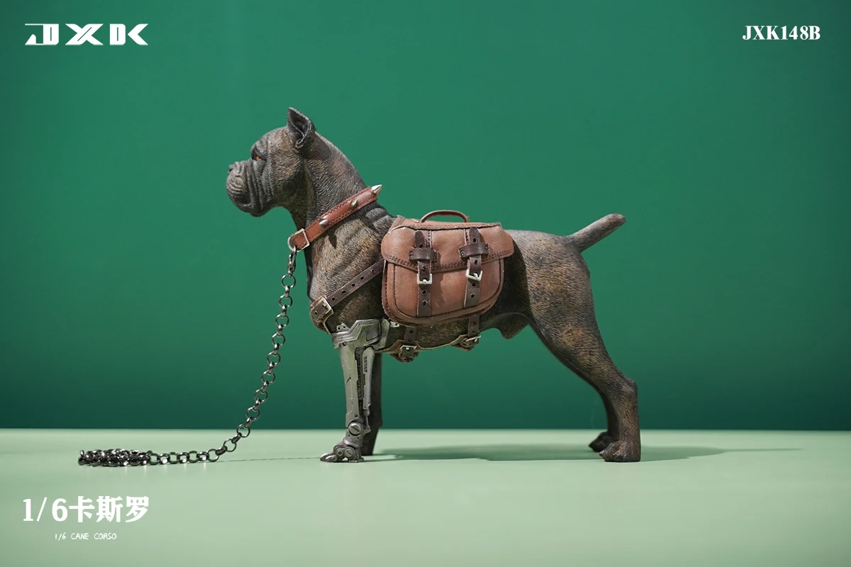 1/6 Scale Mini Dog Cute Cane Corso Animal Statue with Mechanical Leg Bag for 12inch Action Figure Model Toys Collection Gifts