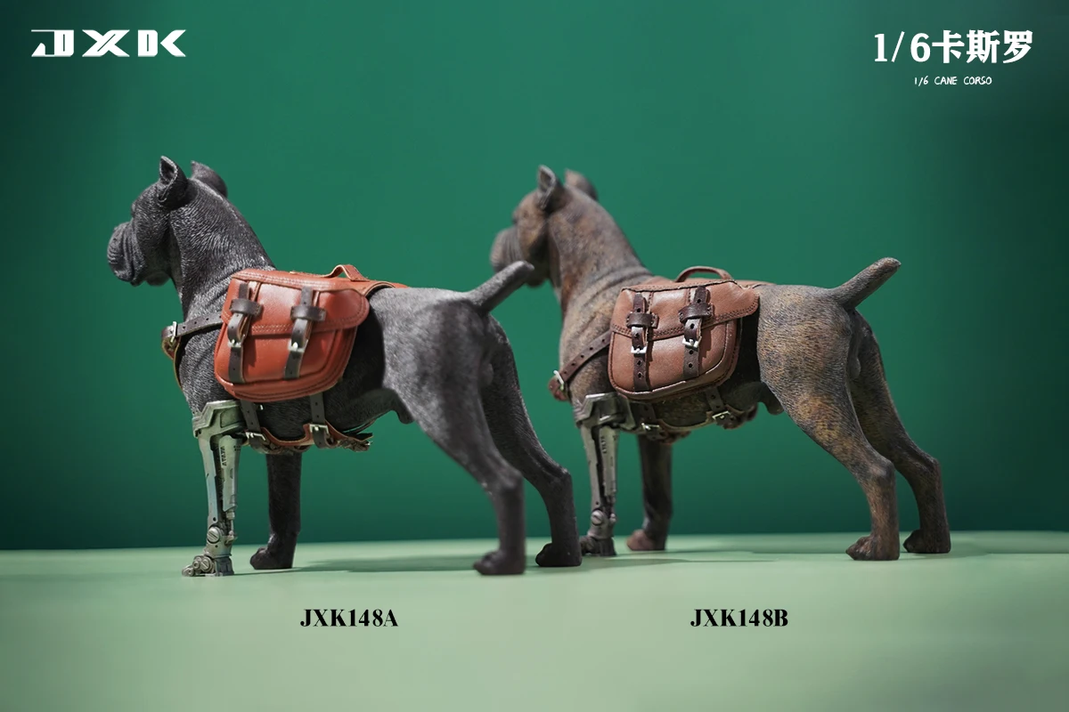 1/6 Scale Mini Dog Cute Cane Corso Animal Statue with Mechanical Leg Bag for 12inch Action Figure Model Toys Collection Gifts