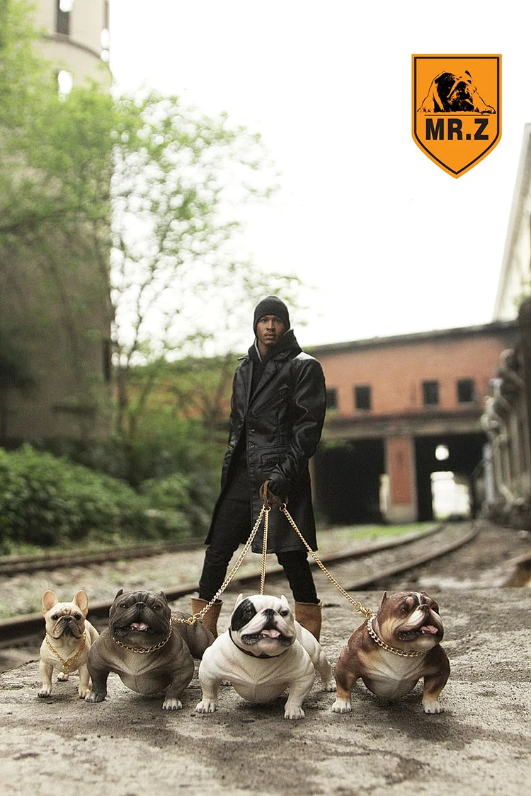 Mr.Z 1/6 Scale Lifelike Standing French Bulldog Resin Animal Dog Pet Carve Model For 12 Inches Action Figures Accessories Toys Mr.Z 1/6 Scale Lifelike Standing French Bulldog Resin Animal Dog Pet Carve Model For 12 Inches Action Figures Accessories Toys
