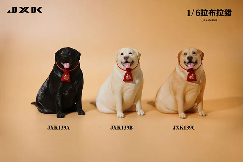 In Stock JXK JXK139 1/6 Scale Soldier Scene Accessories Cute Fat Dog Labra Pig Animal Model with Lucky Bag Collar for 12
