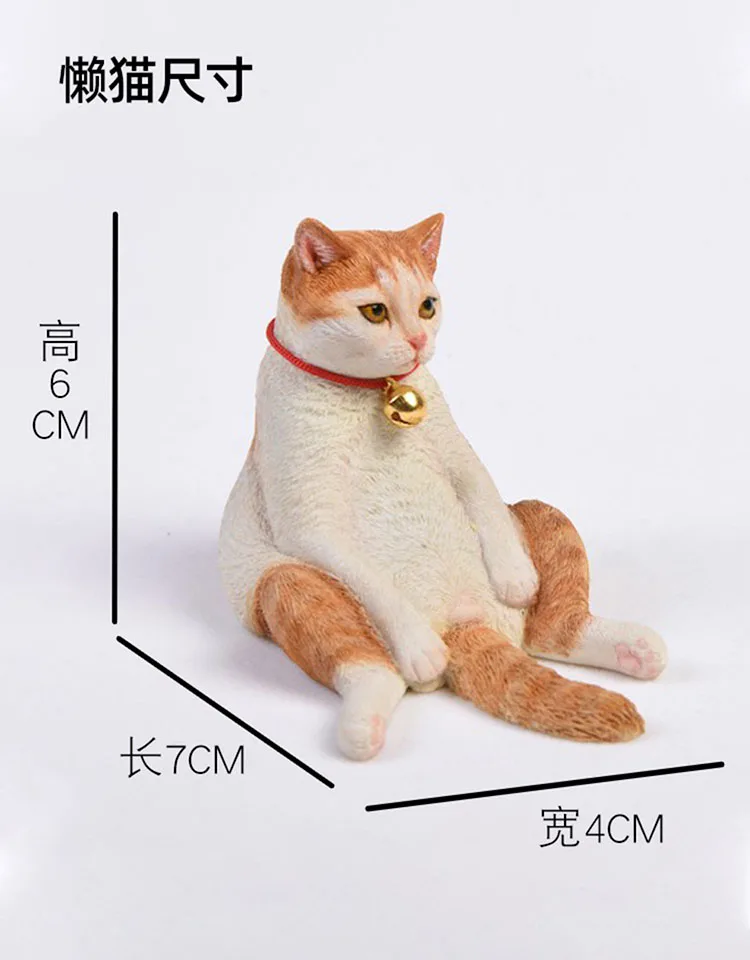 JXK033 1/6 Scale Collectible Resin Cute American Shorthair Pet Cat Lazy Sofa Model for 12inches Animal Scene Ornaments Toys