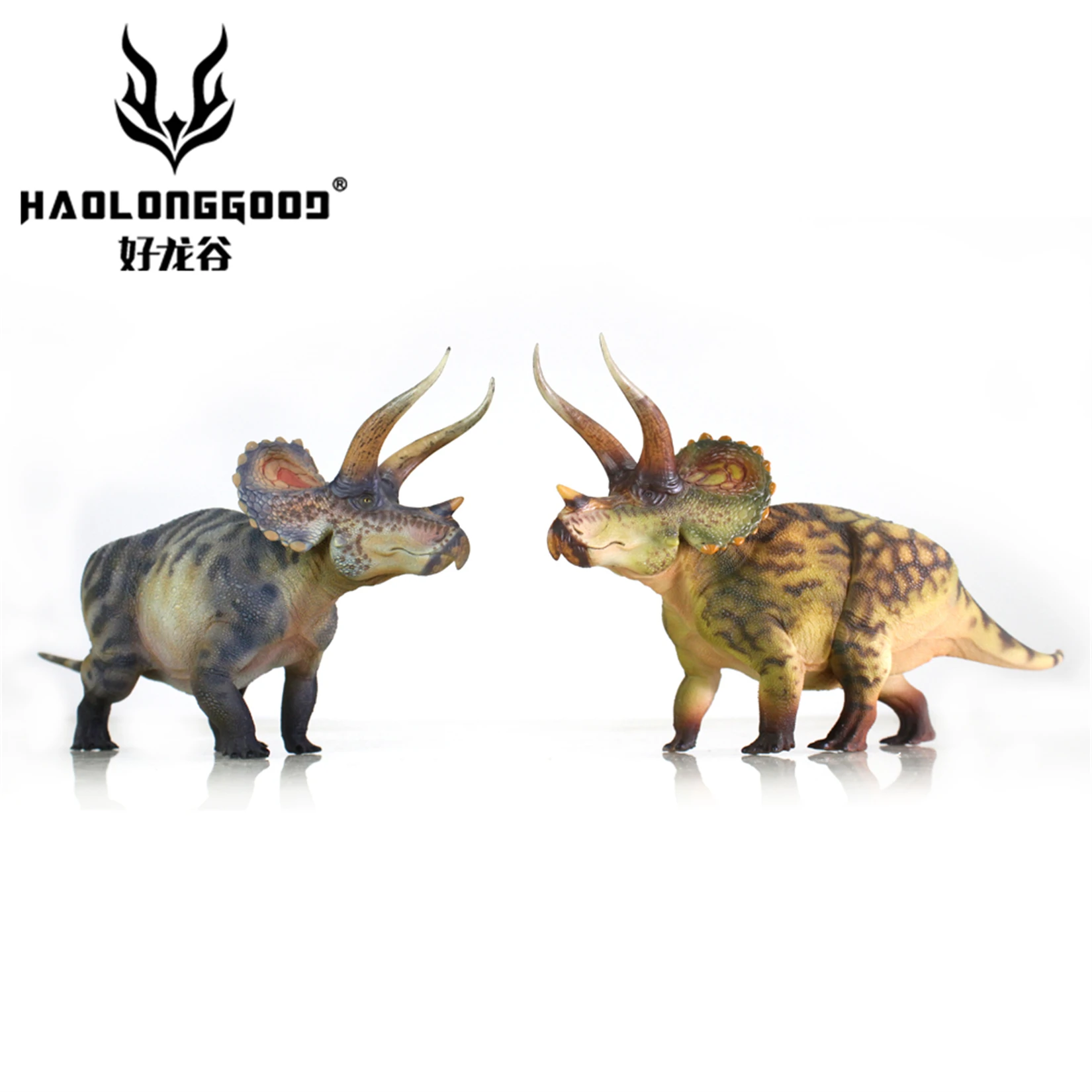 HAOLONGGOOD 1:35 Triceratops Model Ceratopsidae Dinosaur Animal Figure Collection Scene Decoration Birthday Gift