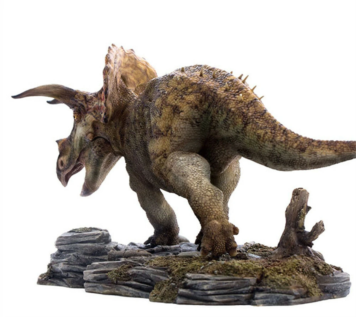 PNSO Triceratops Figure Jurassic Ceratops Dinosaur PVC Realistic Animal Model Toy Base Collector Christmas Decoration Gift Adult