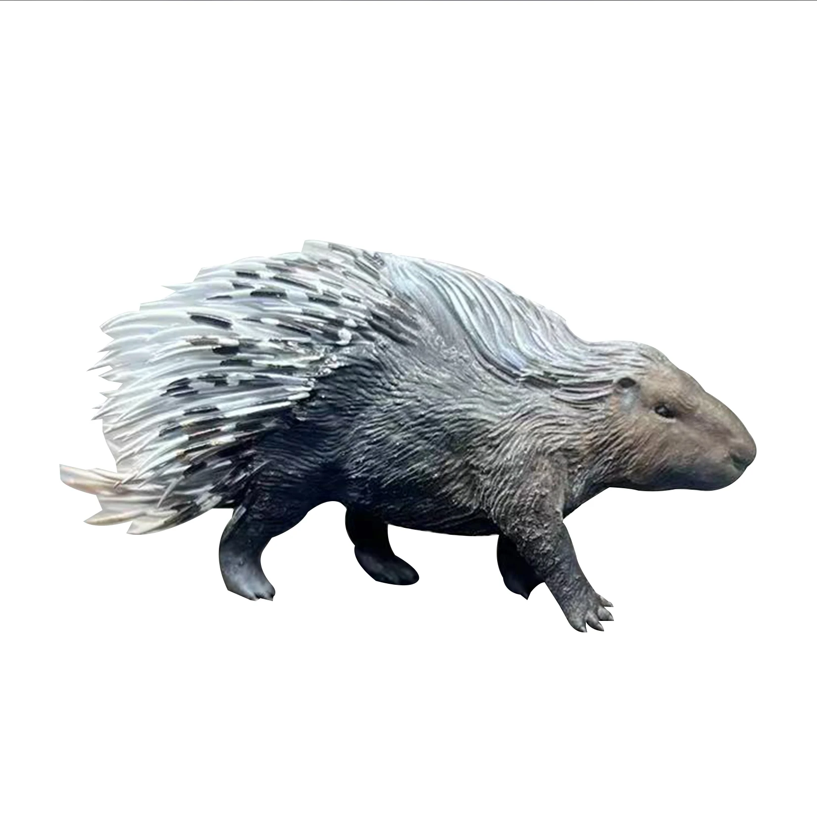 Alex Studio Old World Porcupine Model Hystricidae Animal Painted Collection Decoration Animal Realistic Toys Birthday Gift