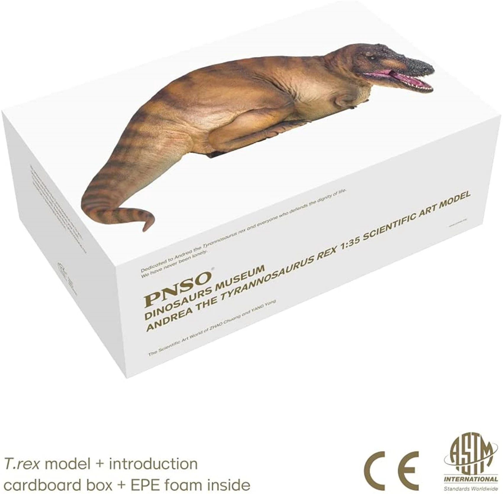 PNSO Dinosaur Museums Series: Andrea The Tyrannosaurus REX 1:35 Scientific Art Model Collector Adult Kids Education Toy Gift